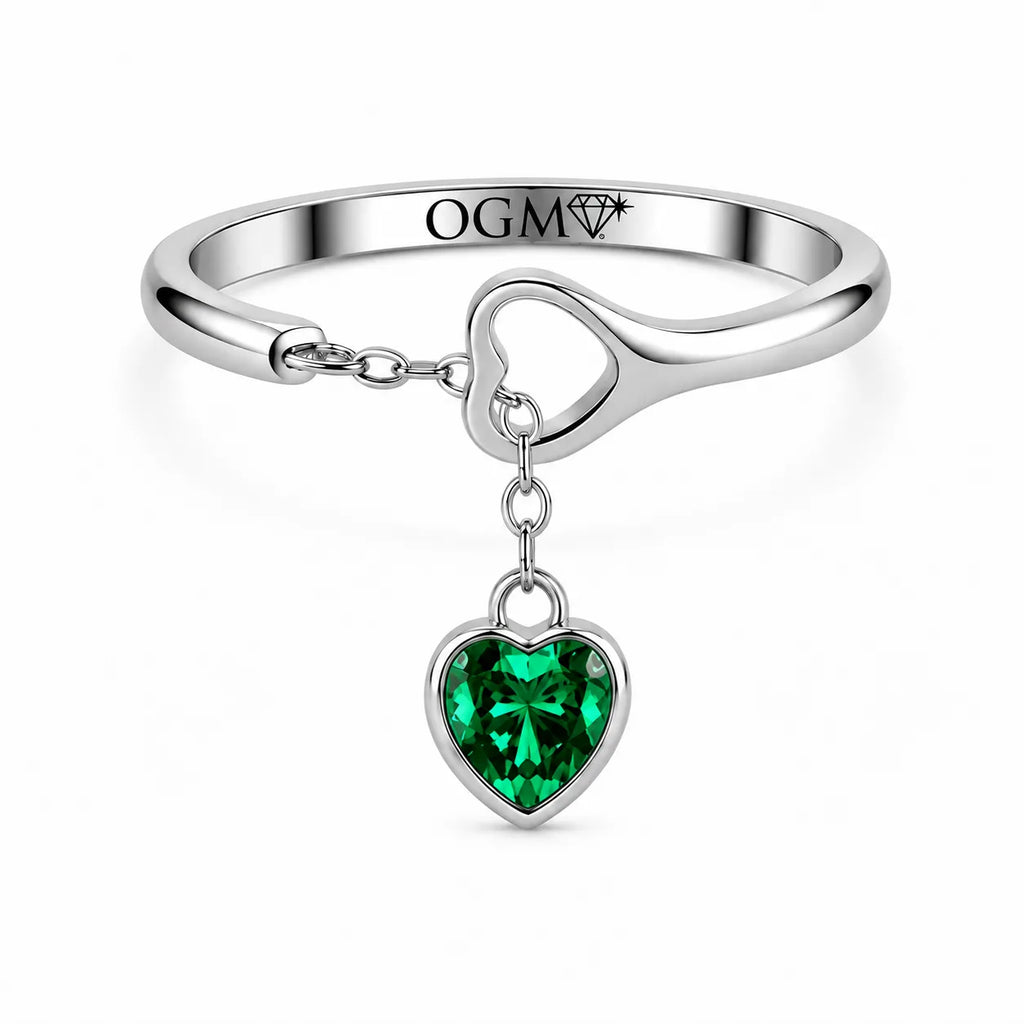 Anello con cuore by OGM Acciaio e Dorato 18KT