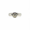 Anello donna oro bianco e diamante fidanzamento Solitario