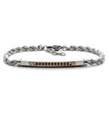 Armband 4US Cesare Paciotti Herren 4UBR5605 Tennis-Stil mit schwarzen Zirkonia