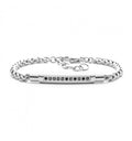 Bracciale 4US Cesare Paciotti uomo 4UBR5608 stile tennis con zirconi neri