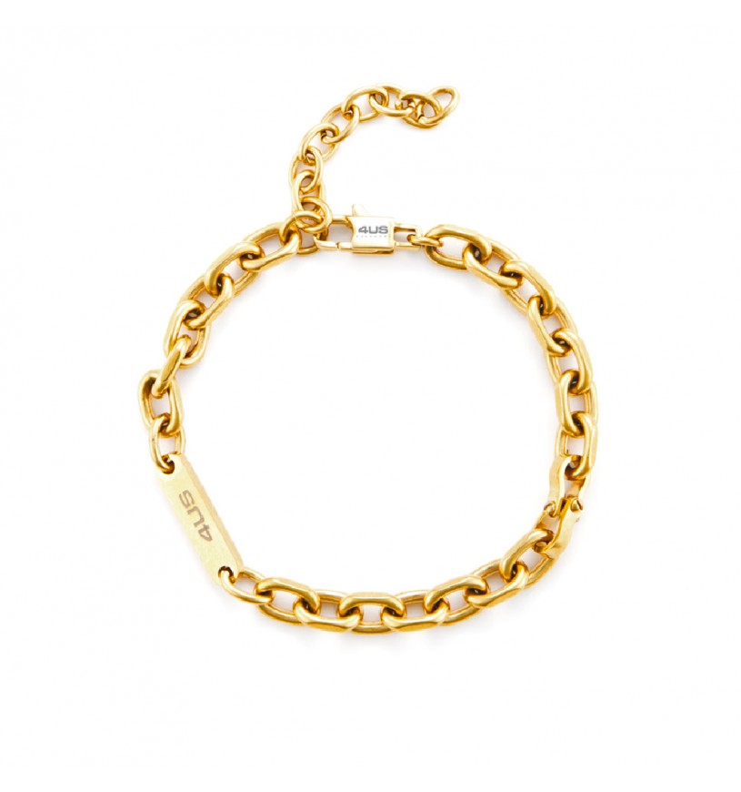 Bracciale uomo gioielli 4US Cesare Paciotti 4ubr5991 in acciaio dorato