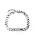 Bracciale uomo gioielli 4US Cesare Paciotti in acciaio con zirconi neri 4UBR6149