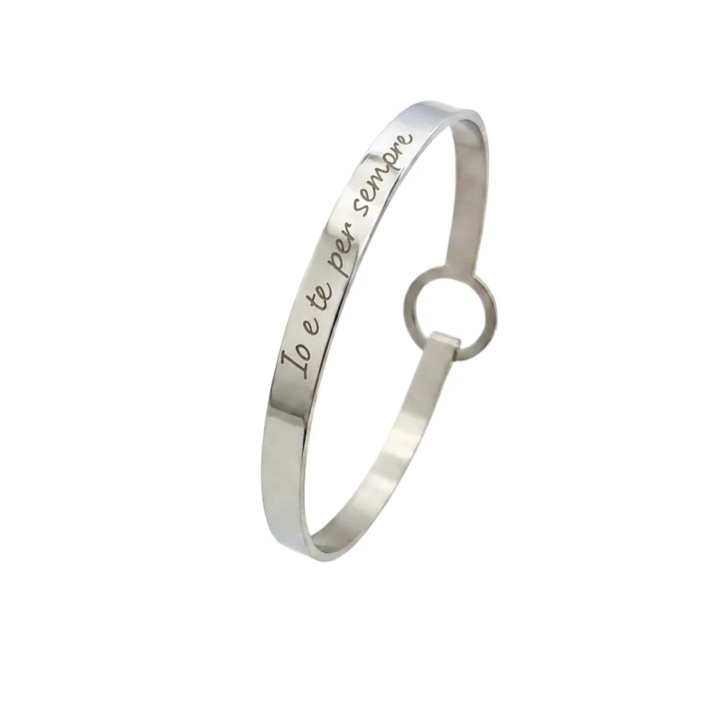 Armreif aus 925er Silber, personalisierbar mit Gravur