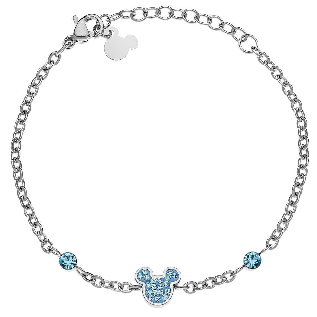 Bracciale bambina gioielli Disney Mickey and Minnie in acciaio e zirconi b600590rql-b