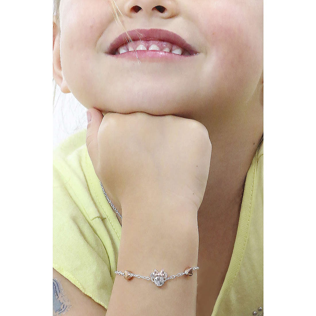 Bracciale Con Charms bambina Argento 925 gioiello Disney Mickey Mouse bs00033trwl-55.cs