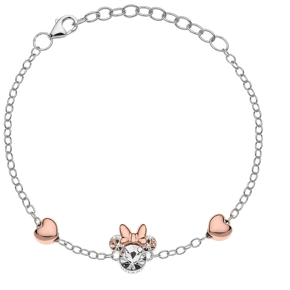 Bracciale Con Charms bambina Argento 925 gioiello Disney Mickey Mouse bs00033trwl-55.cs