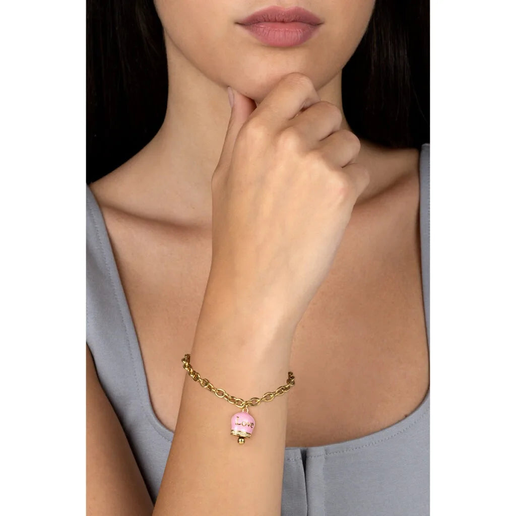 Bracciale donna in acciaio con campanella fortuna OPSBR-977