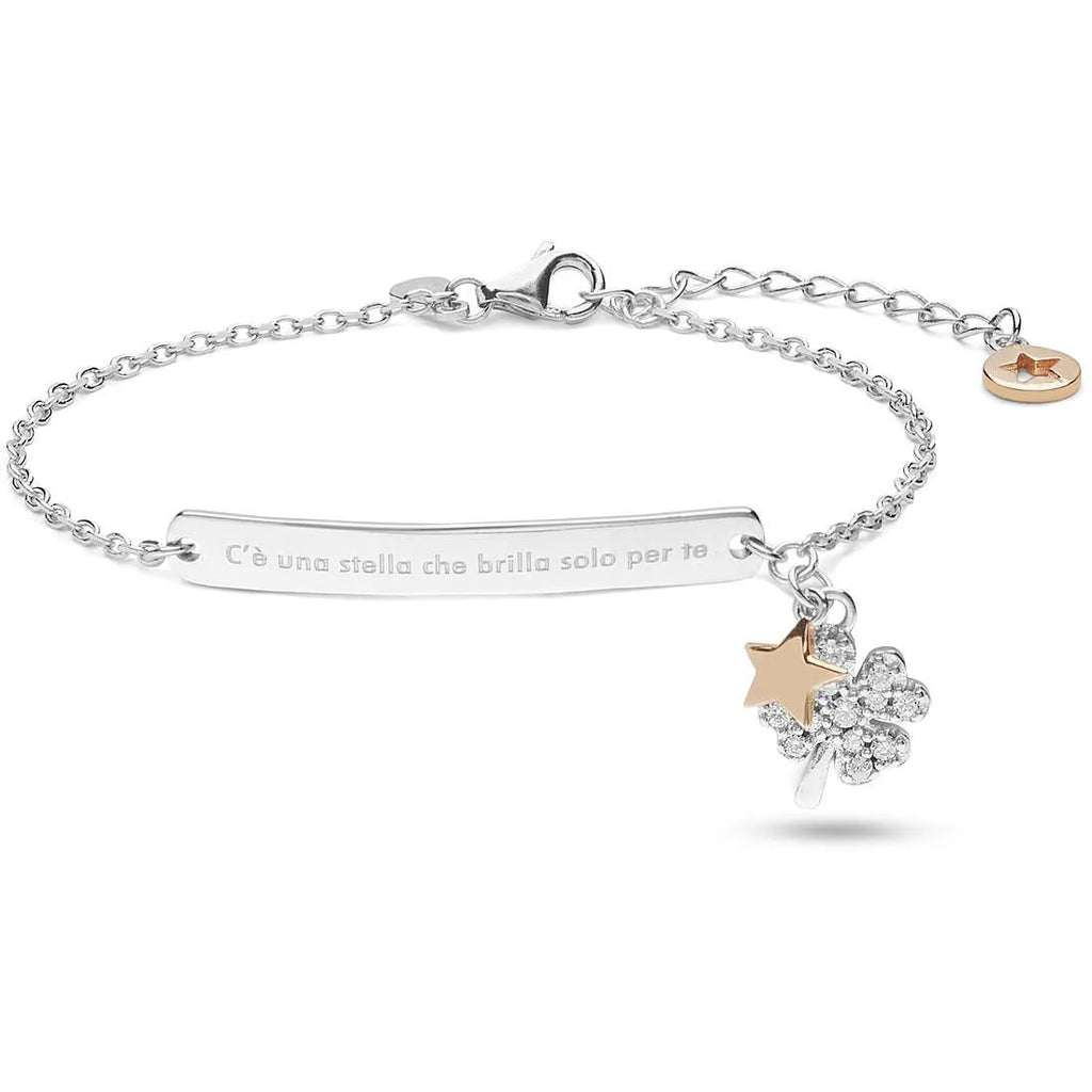 Bracciale con targa donna argento 925 gioiello Comete Stella bra 215