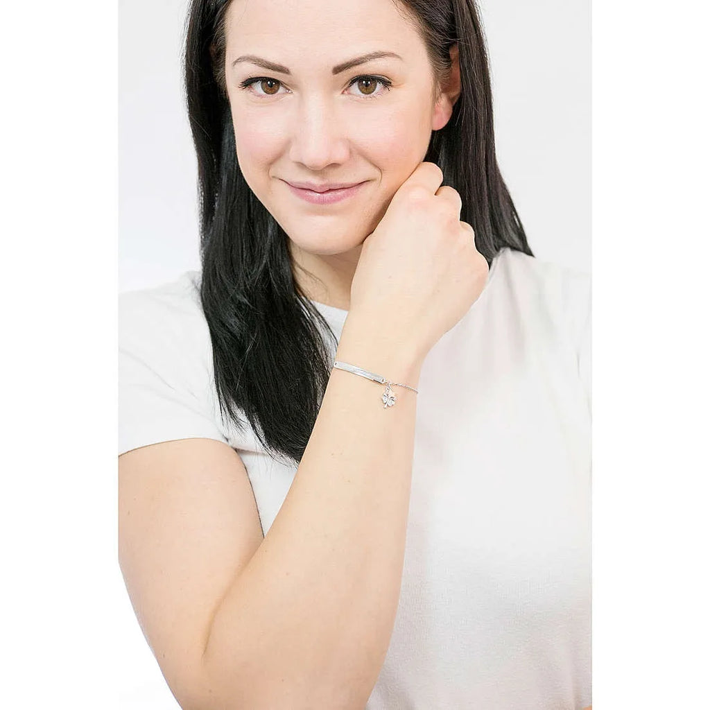 Bracciale con targa donna argento 925 gioiello Comete Stella bra 215