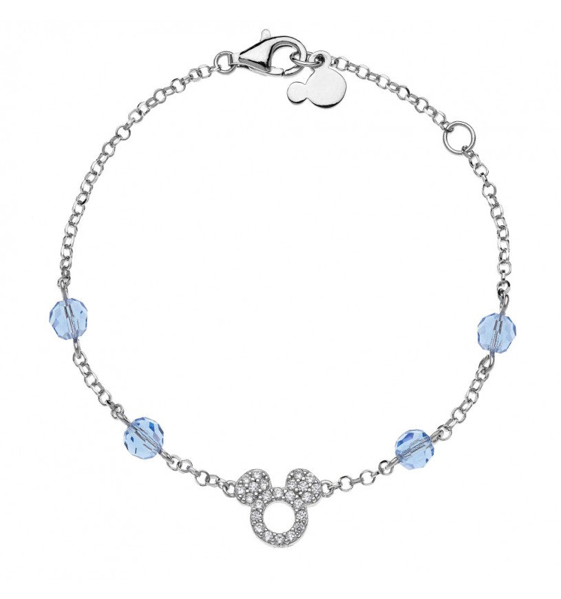 Disney Armband Mickey Mouse für Damen und Mädchen BS00011RZWL-55.CS aus 925er Silber