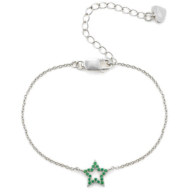 Bracciale in argento donna gioielli 4US Cesare Paciotti 4ubr5768w con stella zirconata