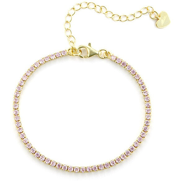 Bracciale tennis donna in argento e zirconi rosa gioielli 4US Cesare Paciotti 4ubr5813w