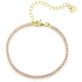 Bracciale tennis donna in argento e zirconi rosa gioielli 4US Cesare Paciotti 4ubr5813w