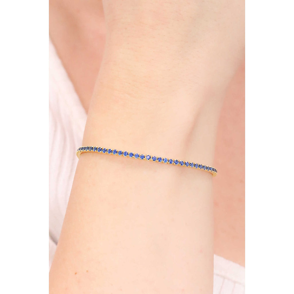 Bracciale tennis donna in argento e zirconi blu gioielli 4US Cesare Paciotti 4ubr5409w