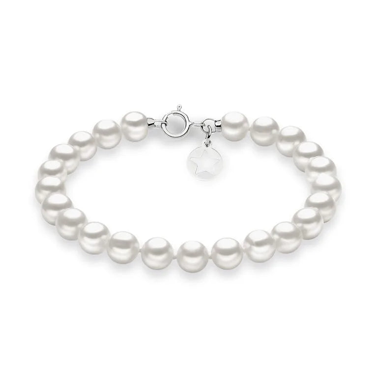 Bracciale donna Comete con perle bianche brq