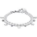 Damenarmband Luca Barra bk2394 mit Doppelfaden und Sternenanhängern