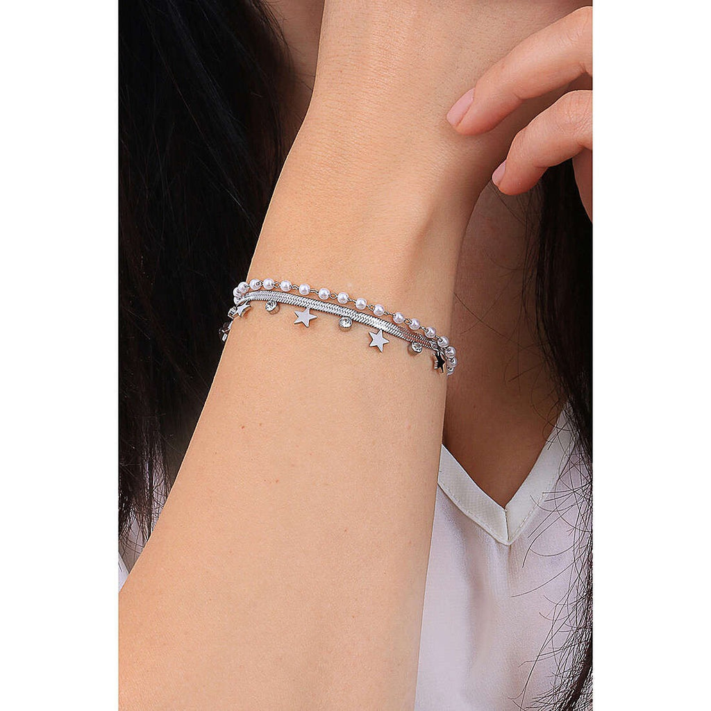 Damenarmband Luca Barra bk2394 mit Doppelfaden und Sternenanhängern