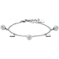 Bracciale donna gioielli Luca Barra bk2390 in acciaio con cuori e cristalli bianchi
