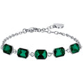 Damenarmband aus Stahl Luca Barra Summer bk2510 mit grünen Steinen