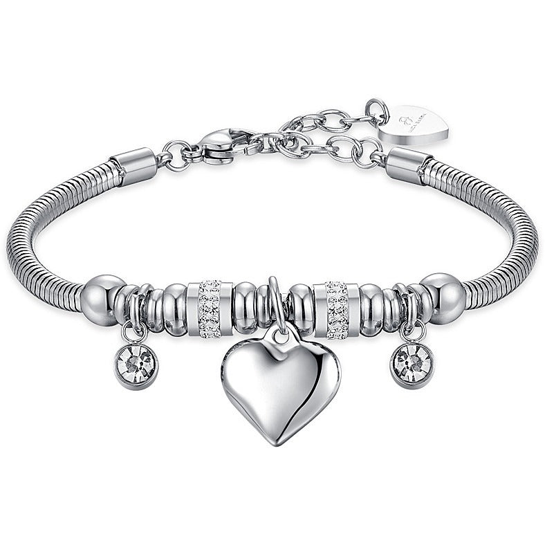 Damenarmband Luca Barra bk2375 mit Herzanhänger und Zirkonia