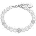 Bracciale donna acciaio gioielli Luca Barra bk2096 con perle sintetiche