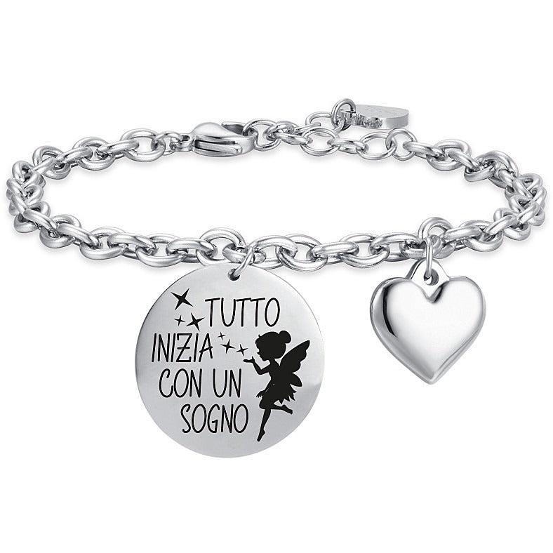 Bracciale donna gioielli Luca Barra bk2377 tutto inizia con un sogno