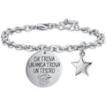Bracciale donna in acciaio gioielli Luca Barra bk2379 con frase amico