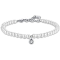 Damenarmband Luca Barra Schmuck mit synthetischen Perlen und zentralem Zirkonia bk2514