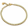 Damen-Tennisarmband Ops aus Stahl mit Champagner-Zirkonia