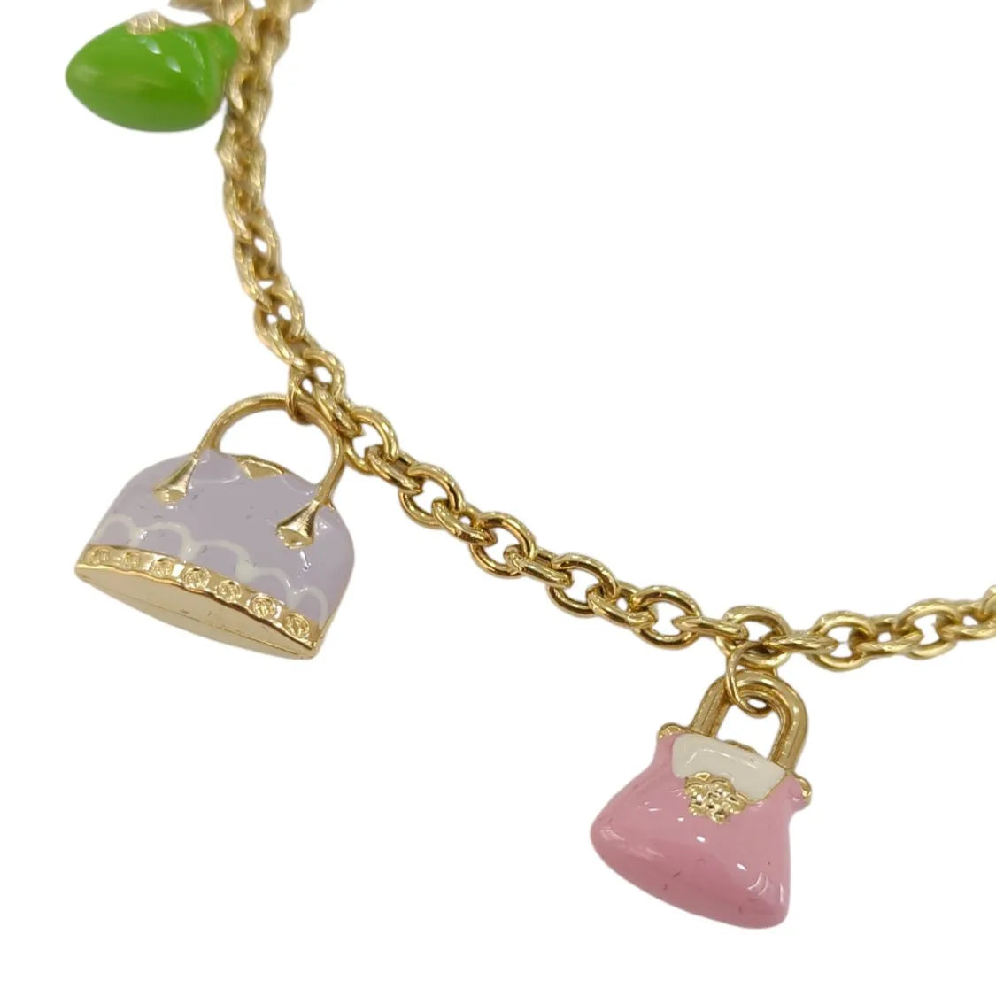 Bracciale donna in oro 18 carati con borsette pendenti