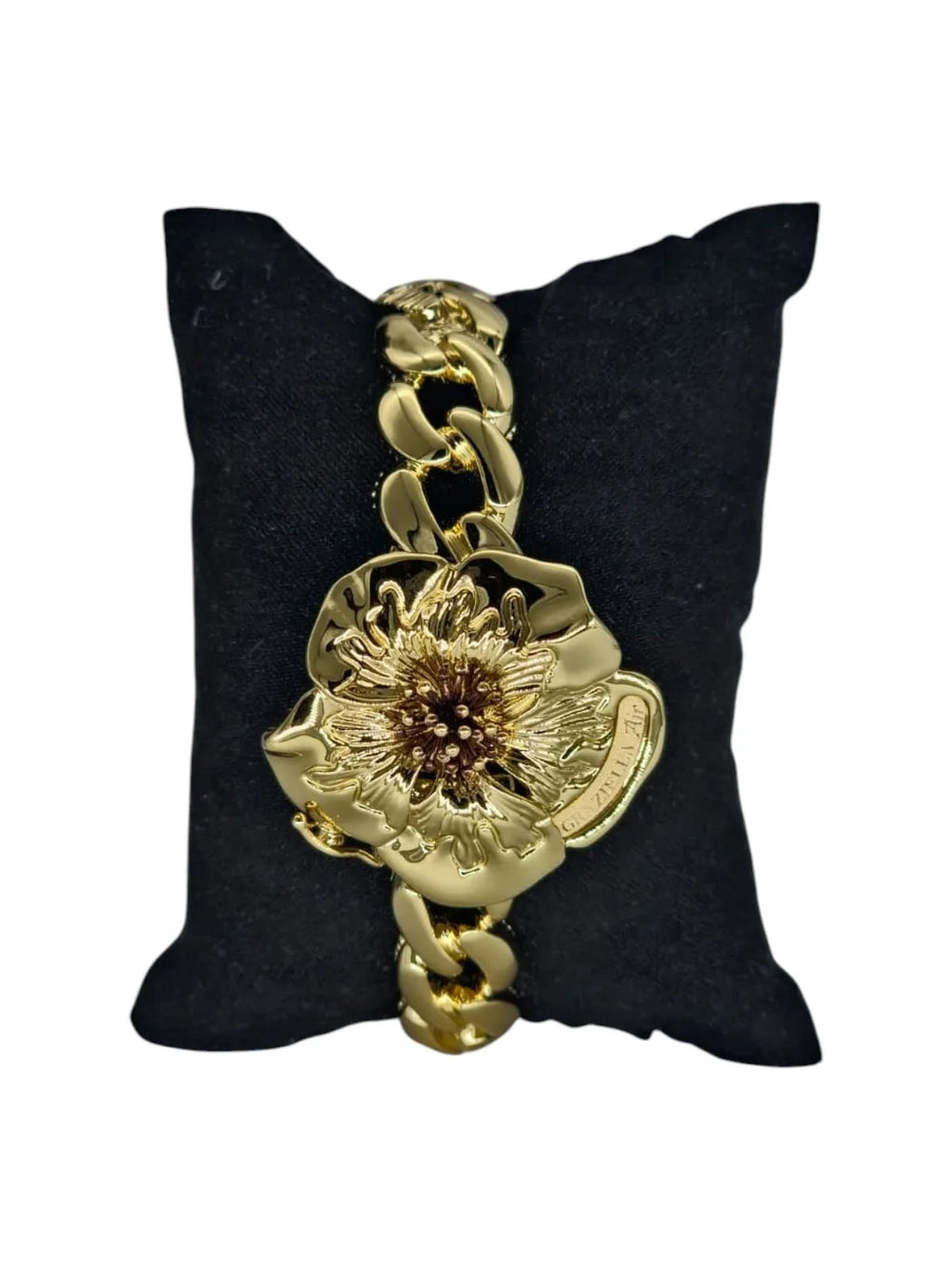 Set fiore piccolo in oro giallo 18 carati