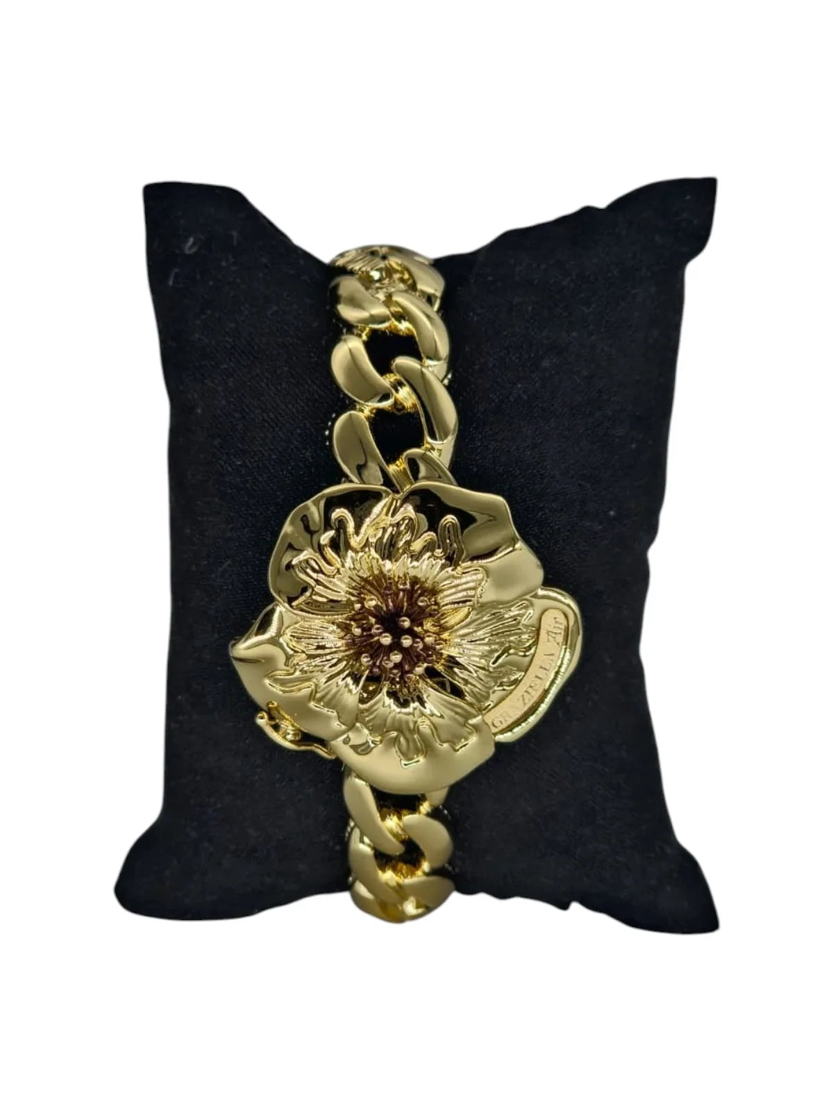 Set fiore piccolo in oro giallo 18 carati