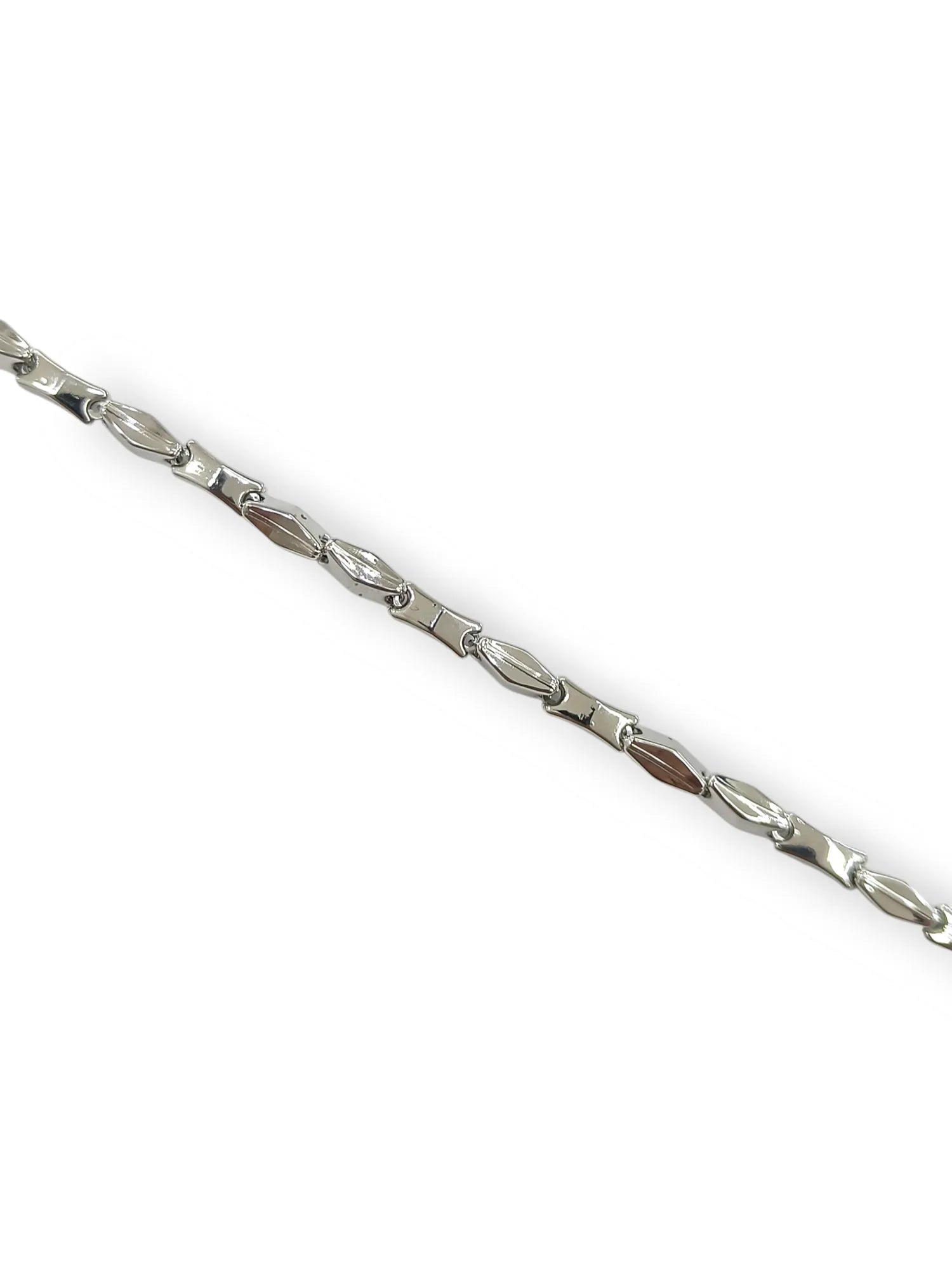 Bracciale uomo in oro bianco 9 carati stile moderno