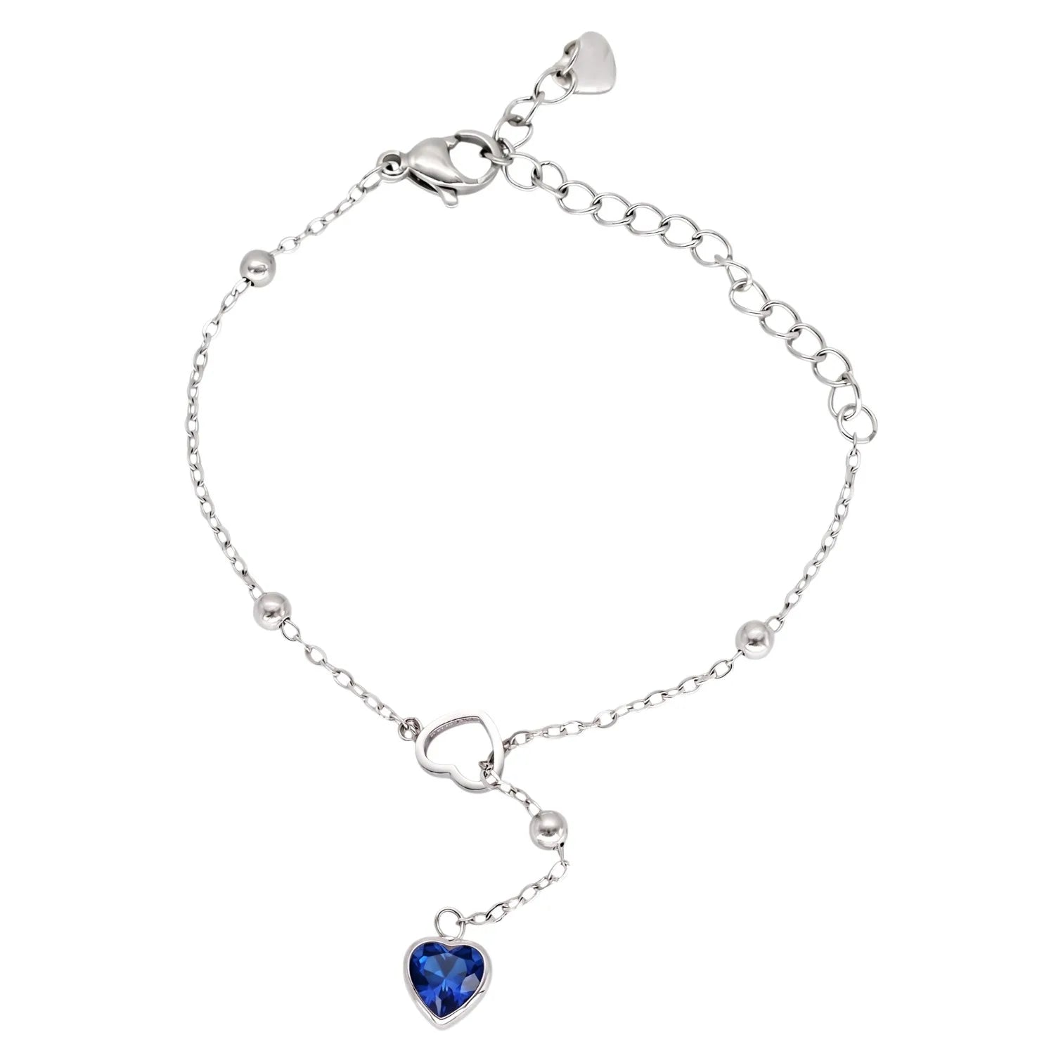 Bracciale sali e scendi con cuore by OGM Acciaio e Dorato 18KT