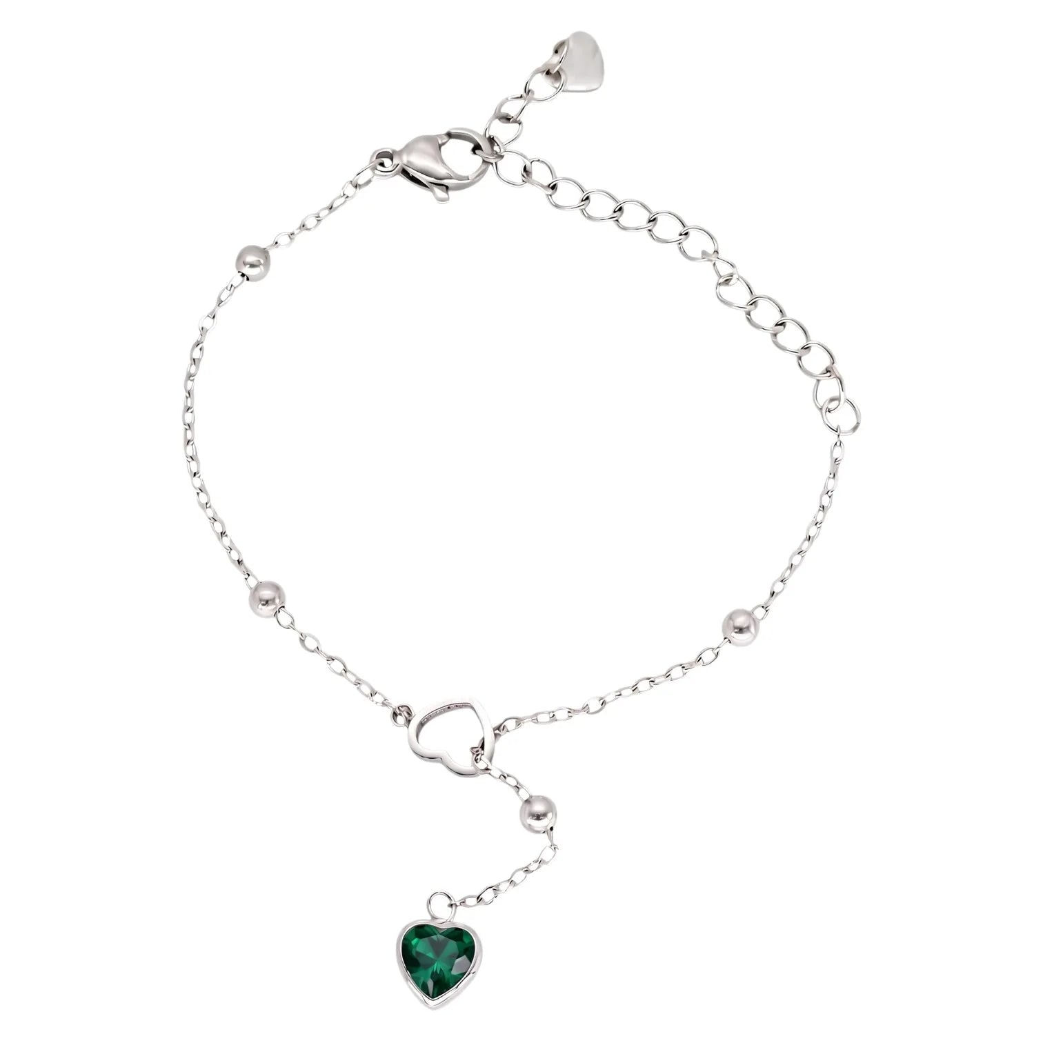 Bracciale sali e scendi con cuore by OGM Acciaio e Dorato 18KT
