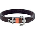 Bracciale uomo Sector in cuoio marrone con ancora szv30