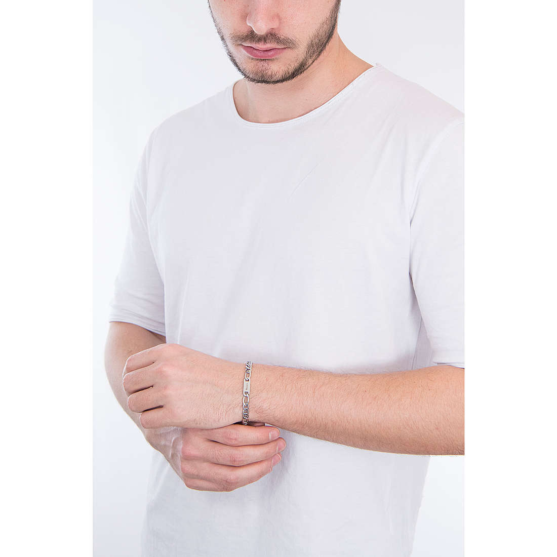 bracciale uomo gioielli 4US Cesare Paciotti White Texture 4ubr3259