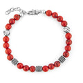 Herrenarmband Schmuck 4US Cesare Paciotti 4ubr6243 mit roten Kugeln