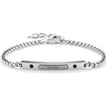 Bracciale uomo gioielli 4US Cesare Paciotti4ubr6152 in acciaio con targa pvd nero