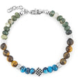Bracciale uomo gioielli 4US Cesare Paciotti 4ubr6237 con agata e occhio di tigre
