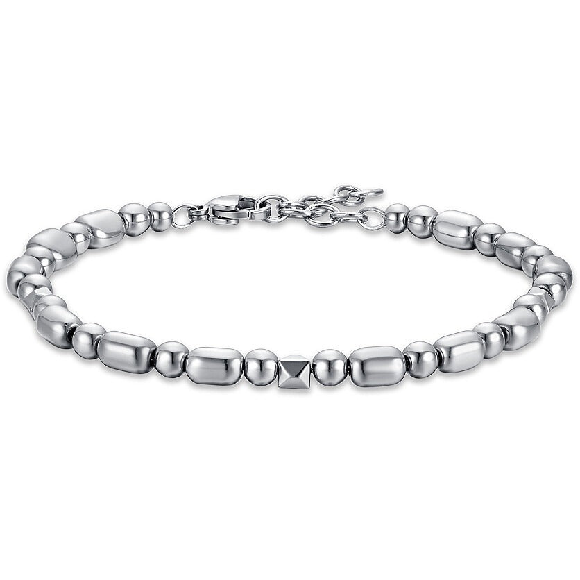 Herrenarmband Luca Barra Schmuck aus Stahl mit Kugeln und Elementen ba1600