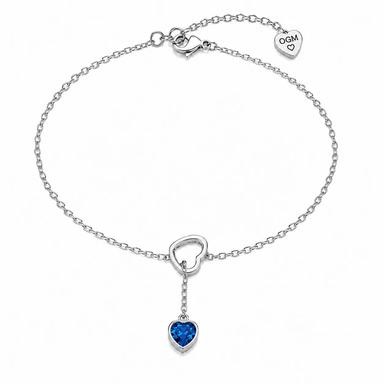 Bracciale sali e scendi con cuore by OGM Acciaio e Dorato 18KT
