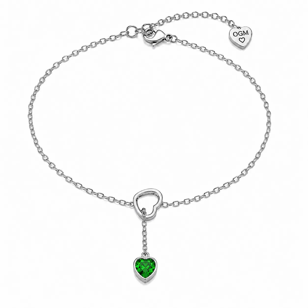 Bracciale sali e scendi con cuore by OGM Acciaio e Dorato 18KT