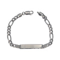 Bracciale Uomo Oro Bianco 18kt con Targa – 18 cm