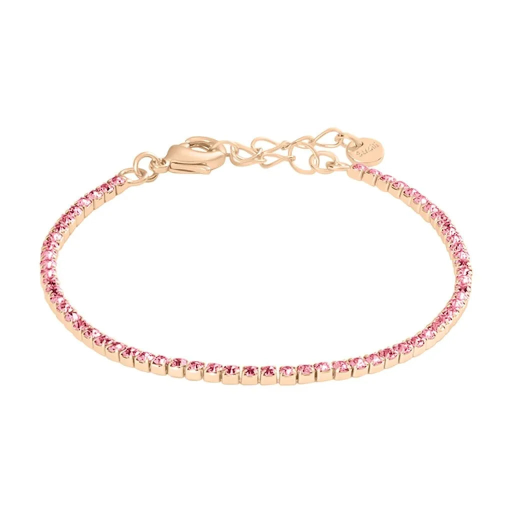 Bracciale Tennis donna Stroili in acciaio Rosa e Cristalli 1685830