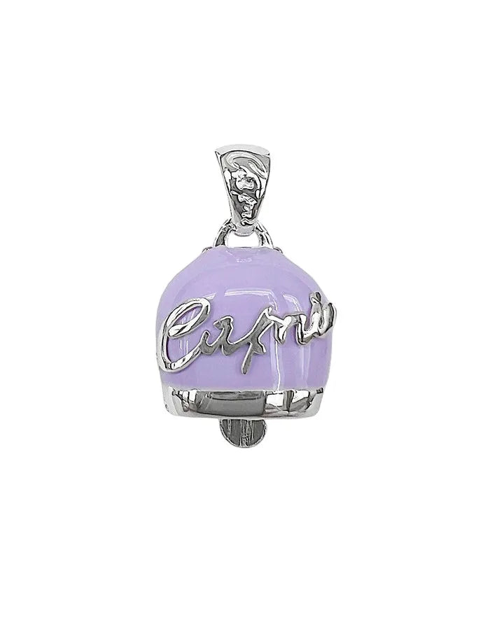 Ciondolo campanella capri in argento 925 smaltata viola