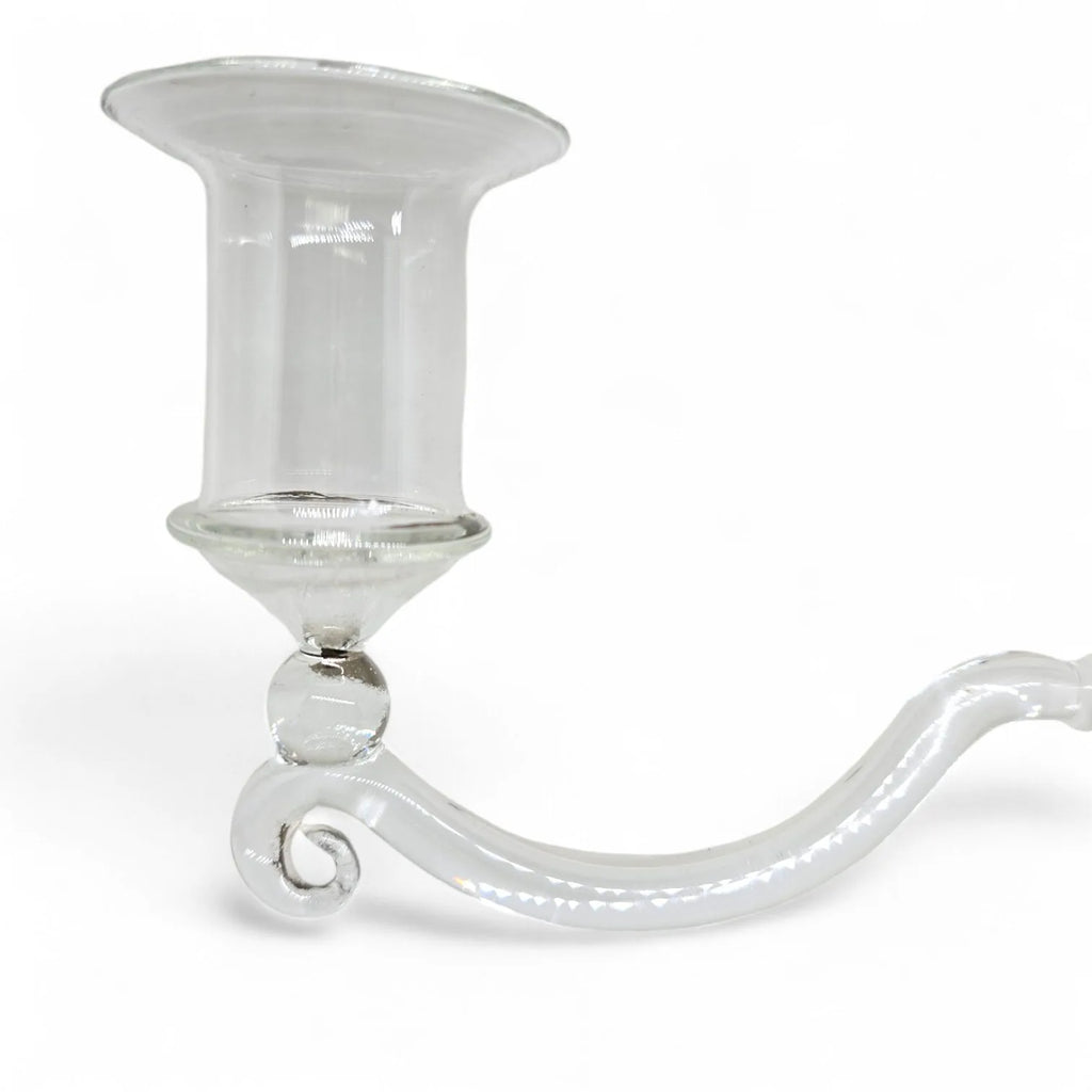 Candelabro in Vetro Murano Bianco - Elegante Design per un Tocco di Classe