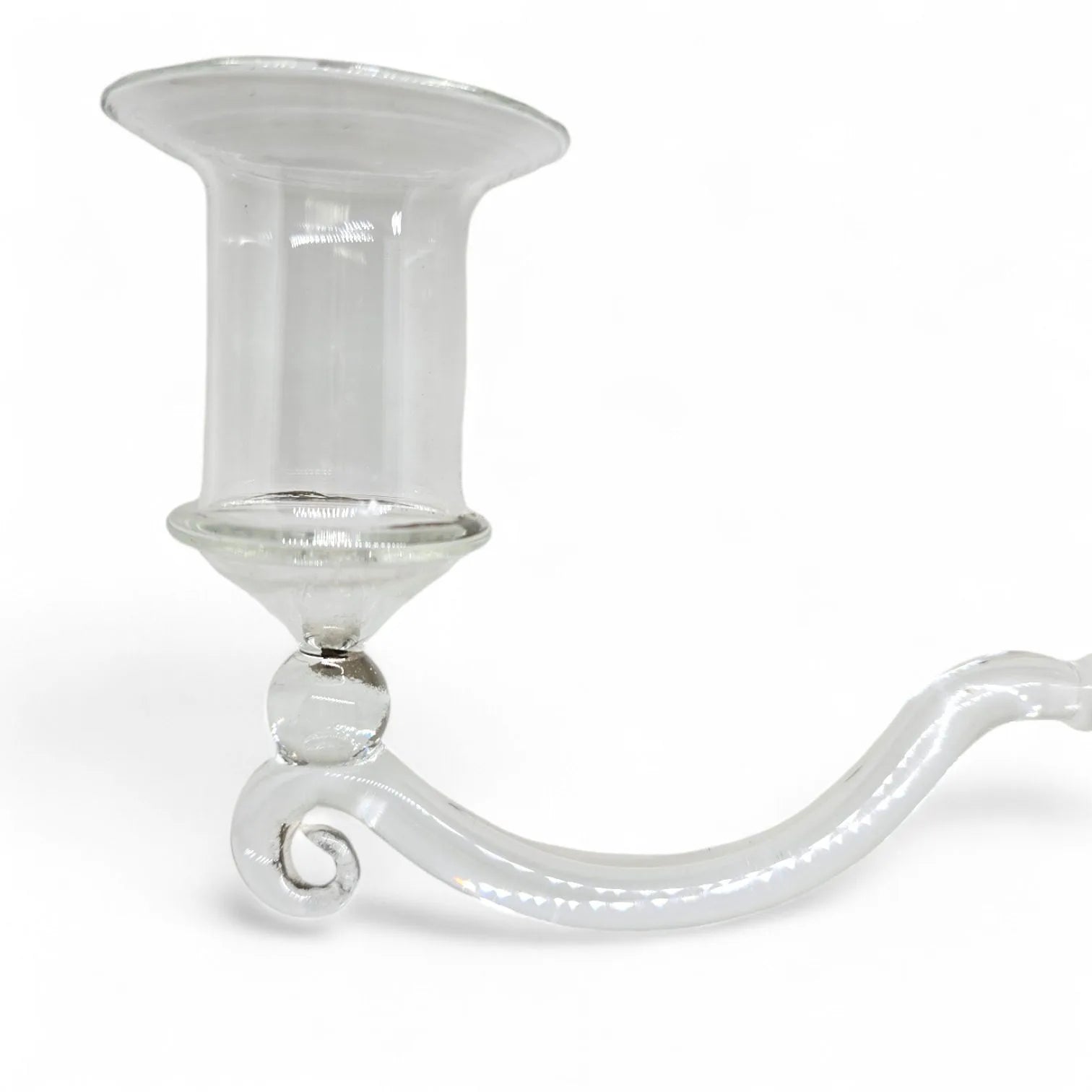 Candelabro in Vetro Murano Bianco - Elegante Design per un Tocco di Classe