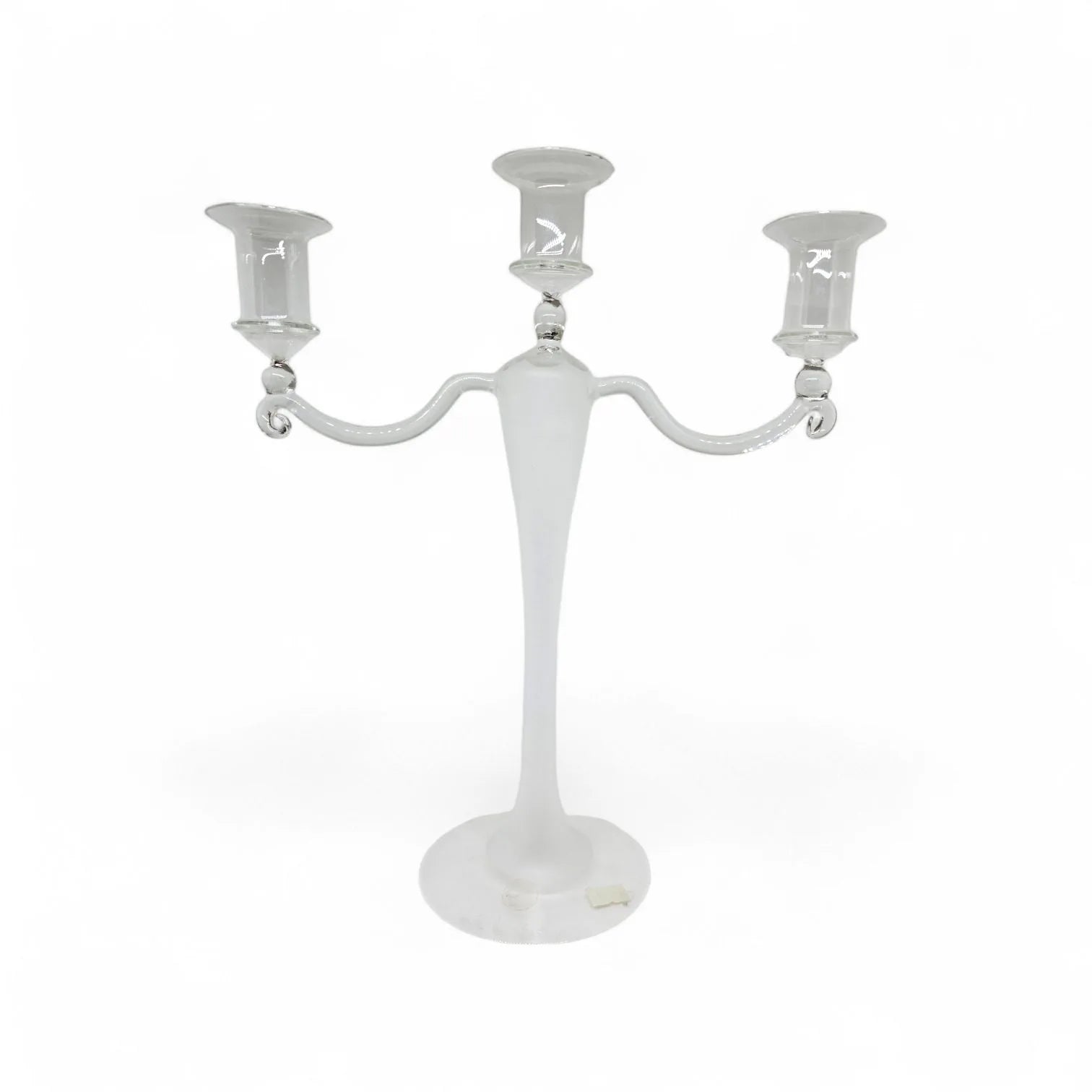 Candelabro in Vetro Murano Bianco - Elegante Design per un Tocco di Classe