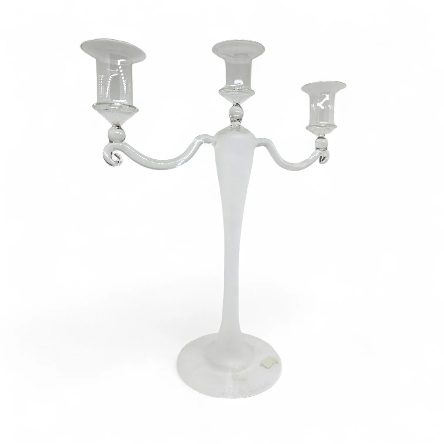 Candelabro in Vetro Murano Bianco - Elegante Design per un Tocco di Classe